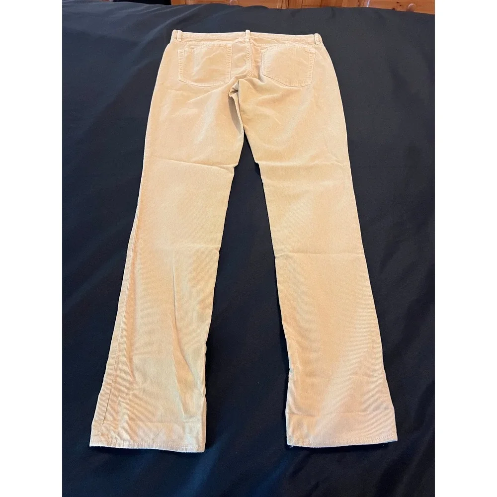 J.Crew City Fit Corduroy Pants Mens 31T Tan Beige Cotton Straight Leg 4151